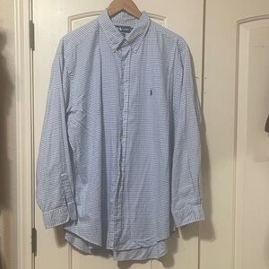 Ralph Lauren Light Blue Plaid Button Down Shirt
